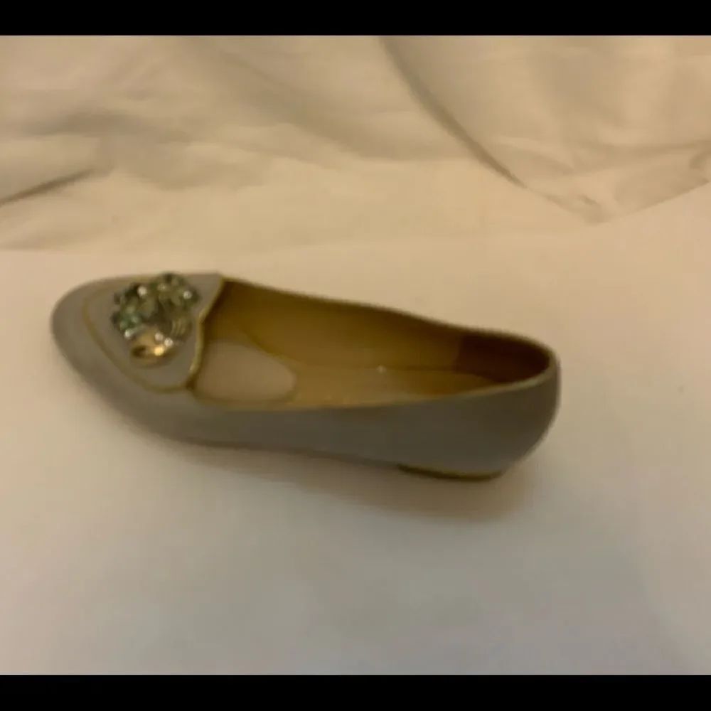 Charlotte Olympia Aquarius Flats Light Blue 38 suede Crystal embellished